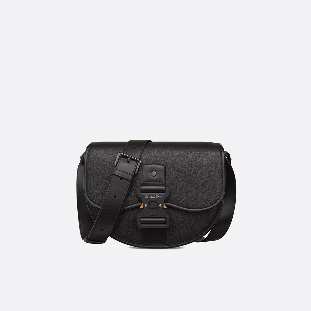 Dior Gallop Bag with Strap Black Grained Calfskin 1ADPO255LAC H00N: Image 1