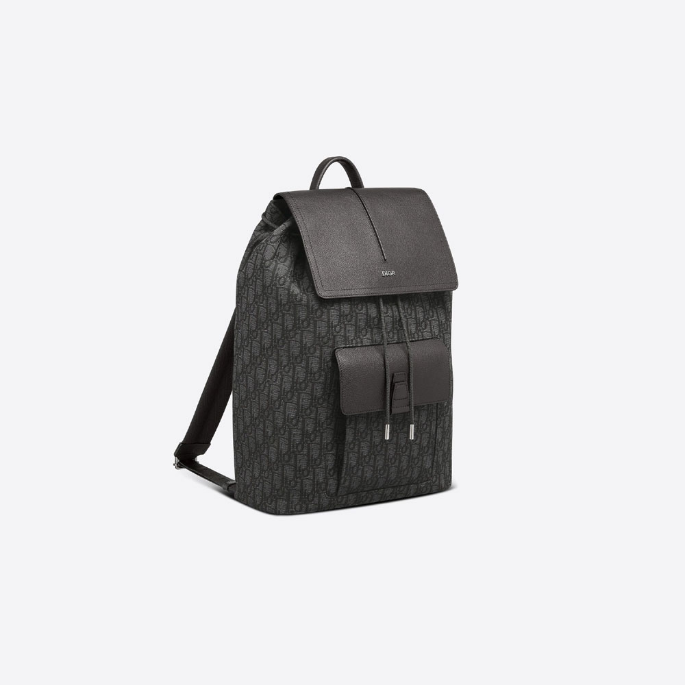 Motion Backpack Black Dior Oblique Jacquard Grained 1ESBA138YKY H10E: Image 2