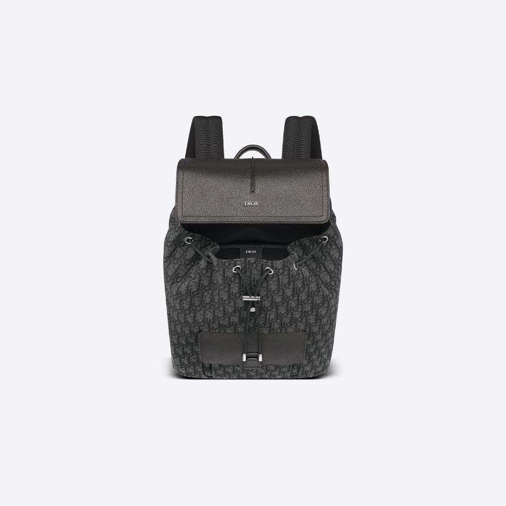 Motion Backpack Black Dior Oblique Jacquard Grained 1ESBA138YKY H10E: Image 3