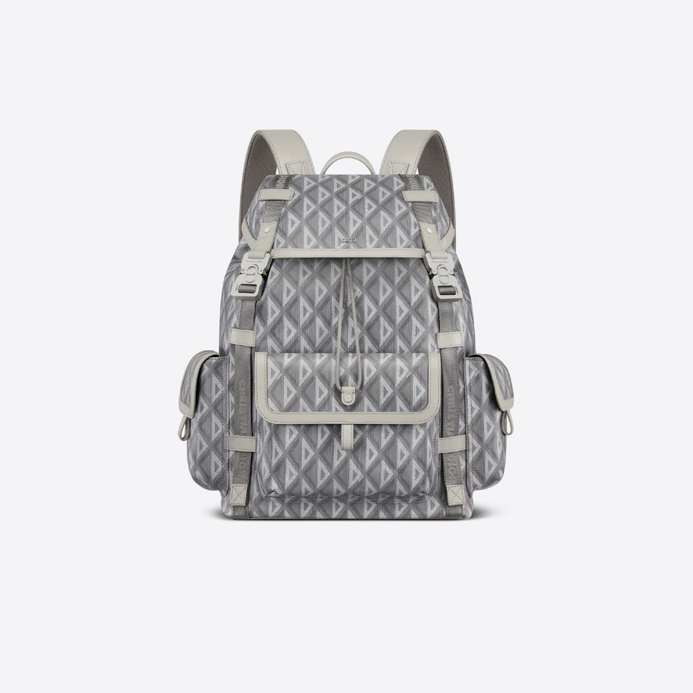 Dior Hit The Road Backpack Dior Gray CD Diamond Canvas 1ESBA163CDP H42E: Image 1