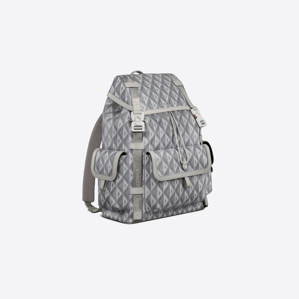 Dior Hit The Road Backpack Dior Gray CD Diamond Canvas 1ESBA163CDP H42E: Image 2