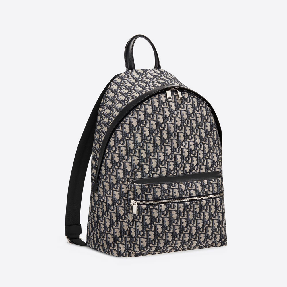 Rider Backpack Beige and Black Dior Oblique Jacquard 1VOBA088YKY H28E: Image 2