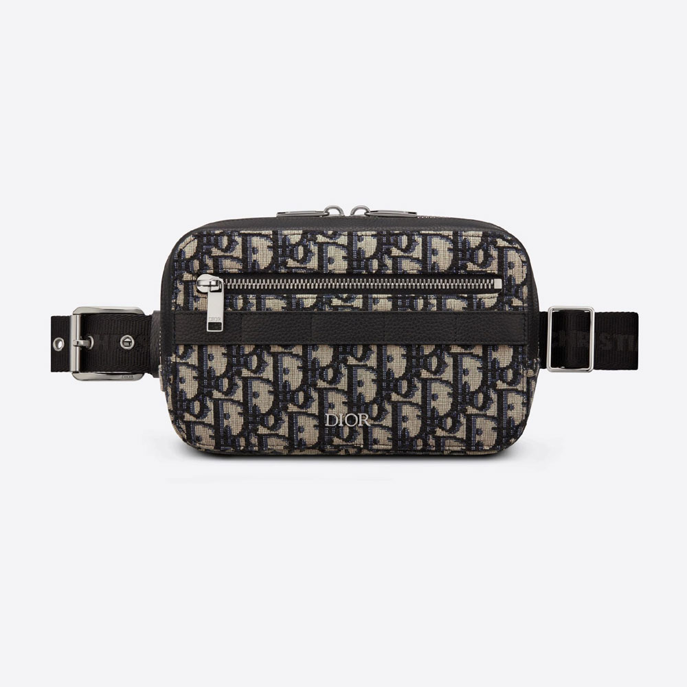 Belt Pouch Beige and Black Dior Oblique Jacquard 2ESCA337YSE H05E: Image 1