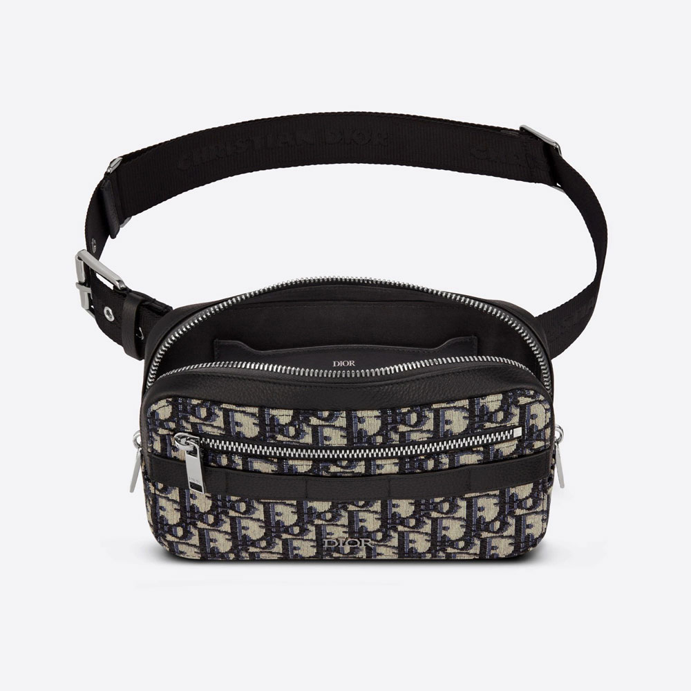 Belt Pouch Beige and Black Dior Oblique Jacquard 2ESCA337YSE H05E: Image 2