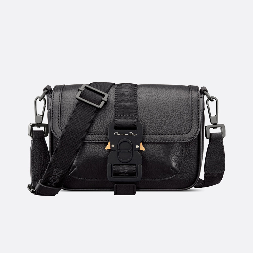 Mini Dior Hit The Road Bag Black Grained Calfskin 2HTCA458YMJ H00N: Image 1