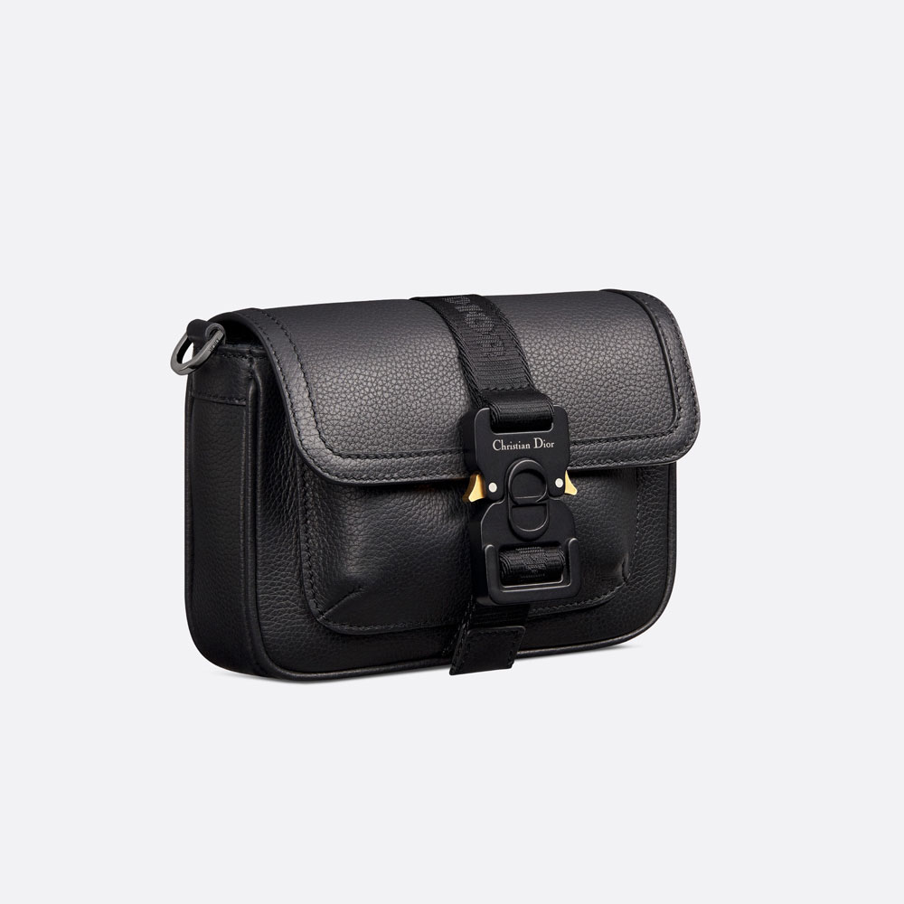 Mini Dior Hit The Road Bag Black Grained Calfskin 2HTCA458YMJ H00N: Image 2