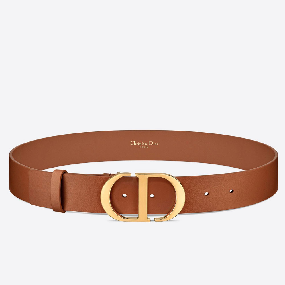 Dior 30 Montaigne 35MM Belt Cognac Color Smooth Calfskin B0077UVWV M44M: Image 1