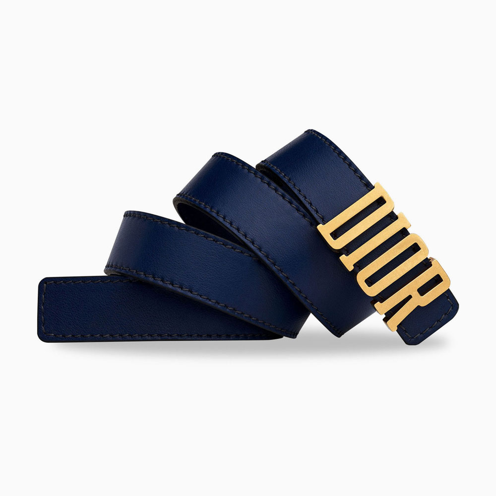 Dior D-Fence belt in blue calfskin B0385CVWU M85B: Image 1