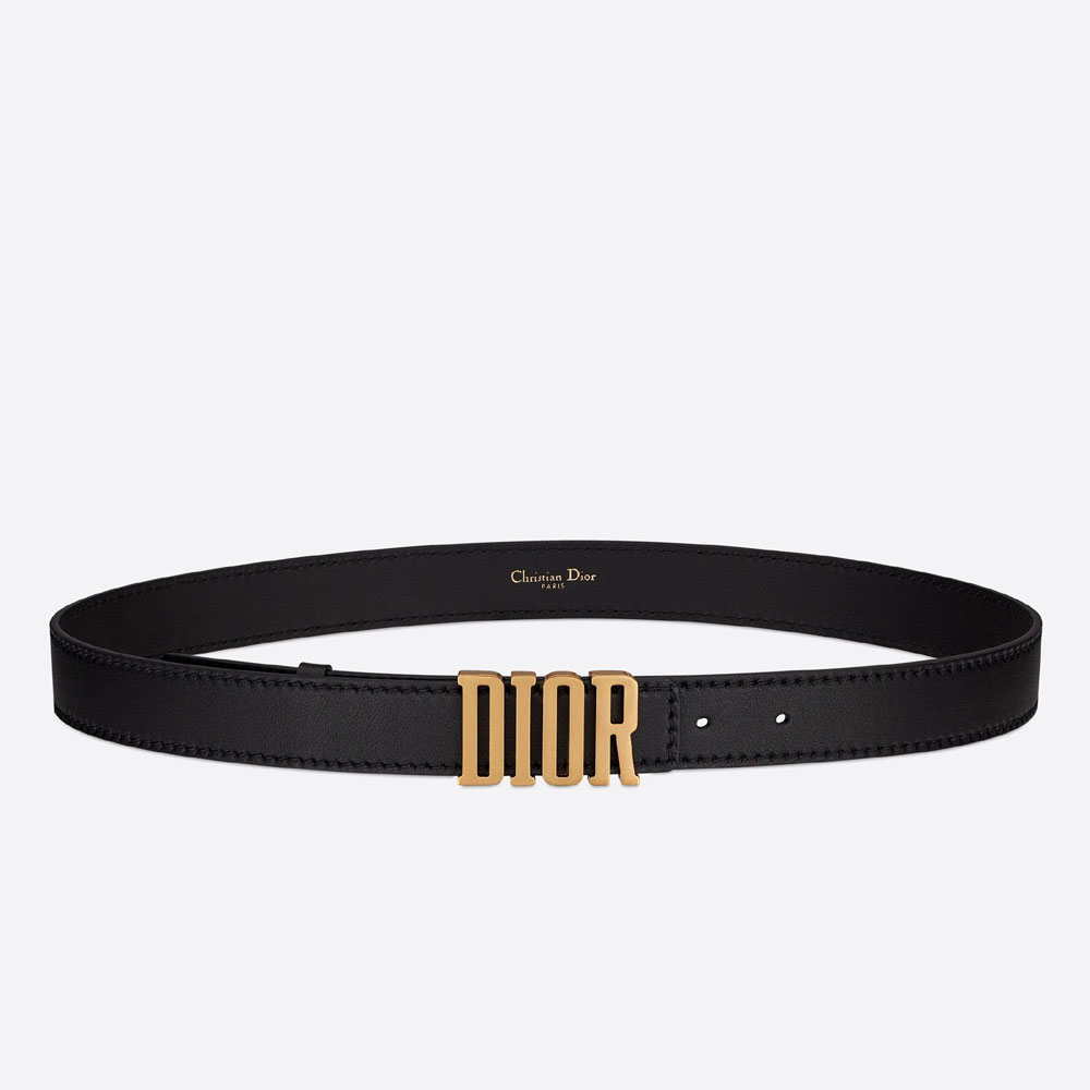 Dior D Fence 30MM Belt Black Smooth Calfskin B0385CVWU M900: Image 1