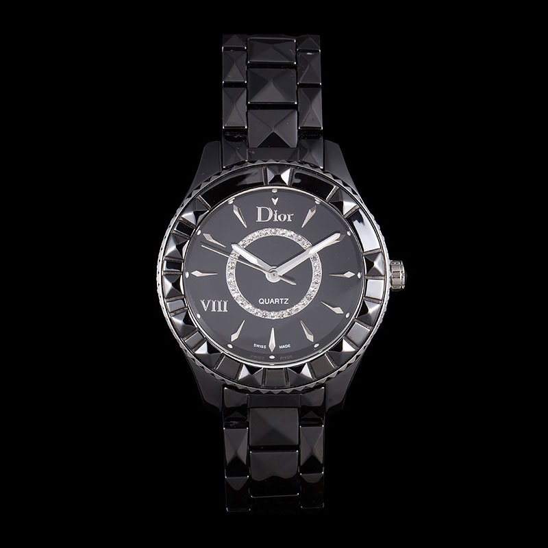 Dior VIII Ceramic Black Bezel Black Bracelet DIOR6166: Image 1