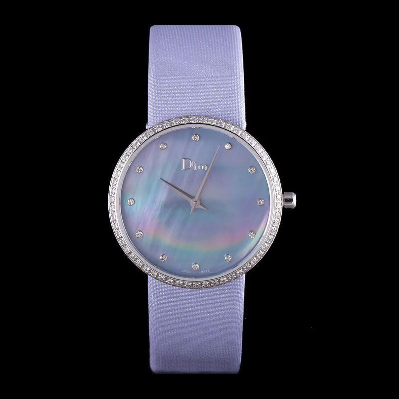 La D de Dior Lavender Rubber Strap with Lavender Dial DIOR6169: Image 1