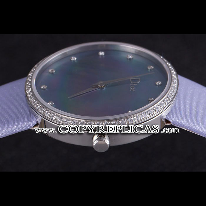 La D de Dior Lavender Rubber Strap with Lavender Dial DIOR6169: Image 3