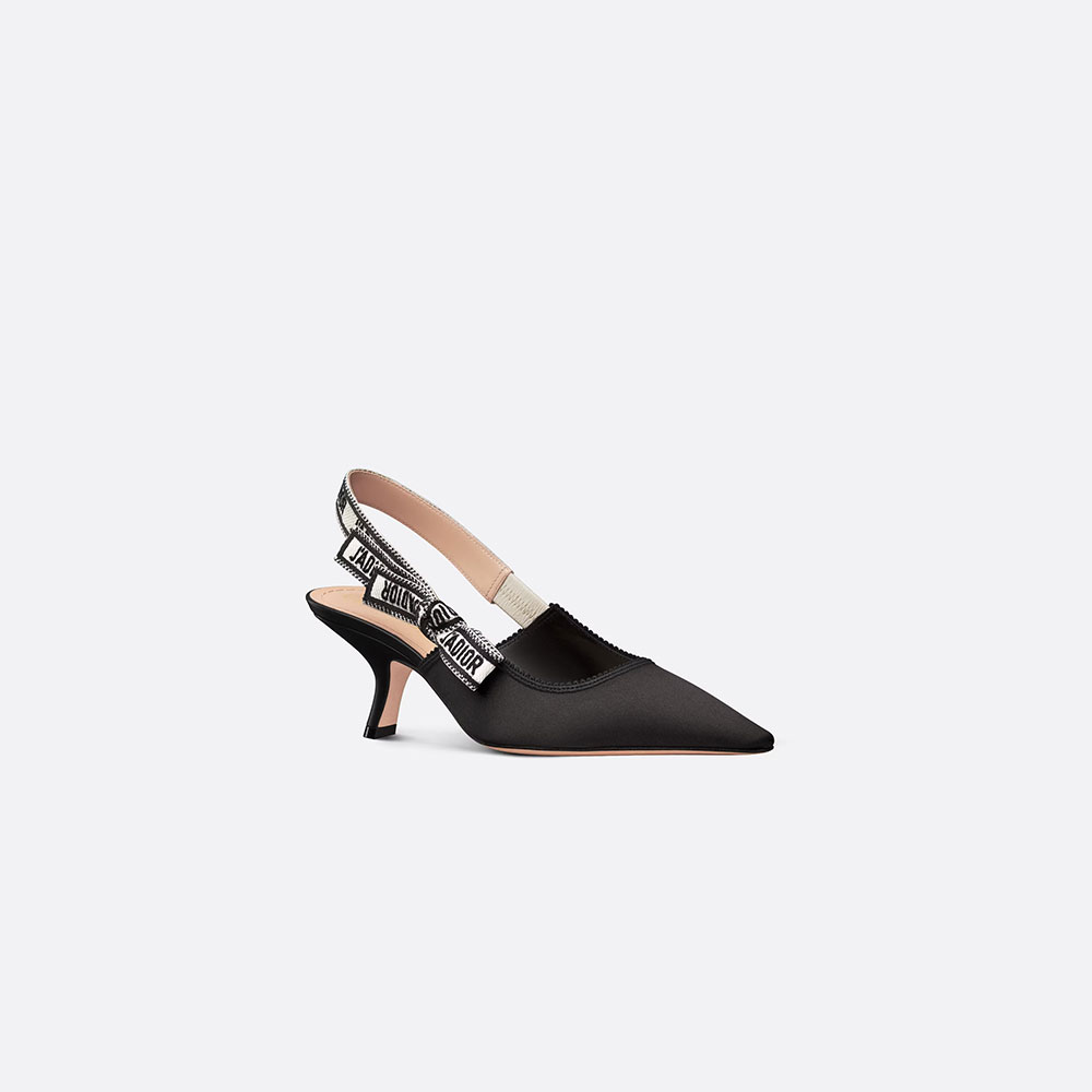 Dior Jadior Slingback Pump Black Satin Cotton KCP919SEM S900: Image 2