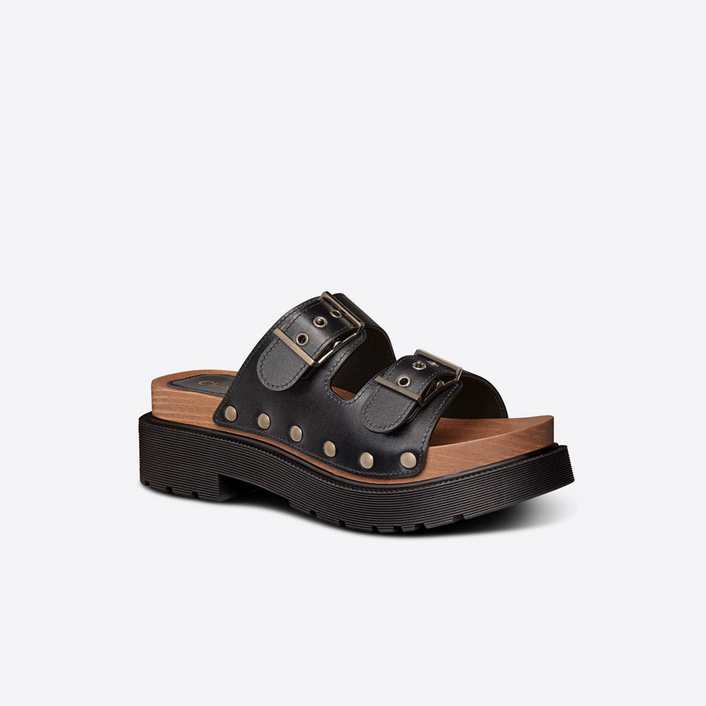 Diorquake Strap Sandal Black Calfskin KCQ713VEA S20X: Image 2