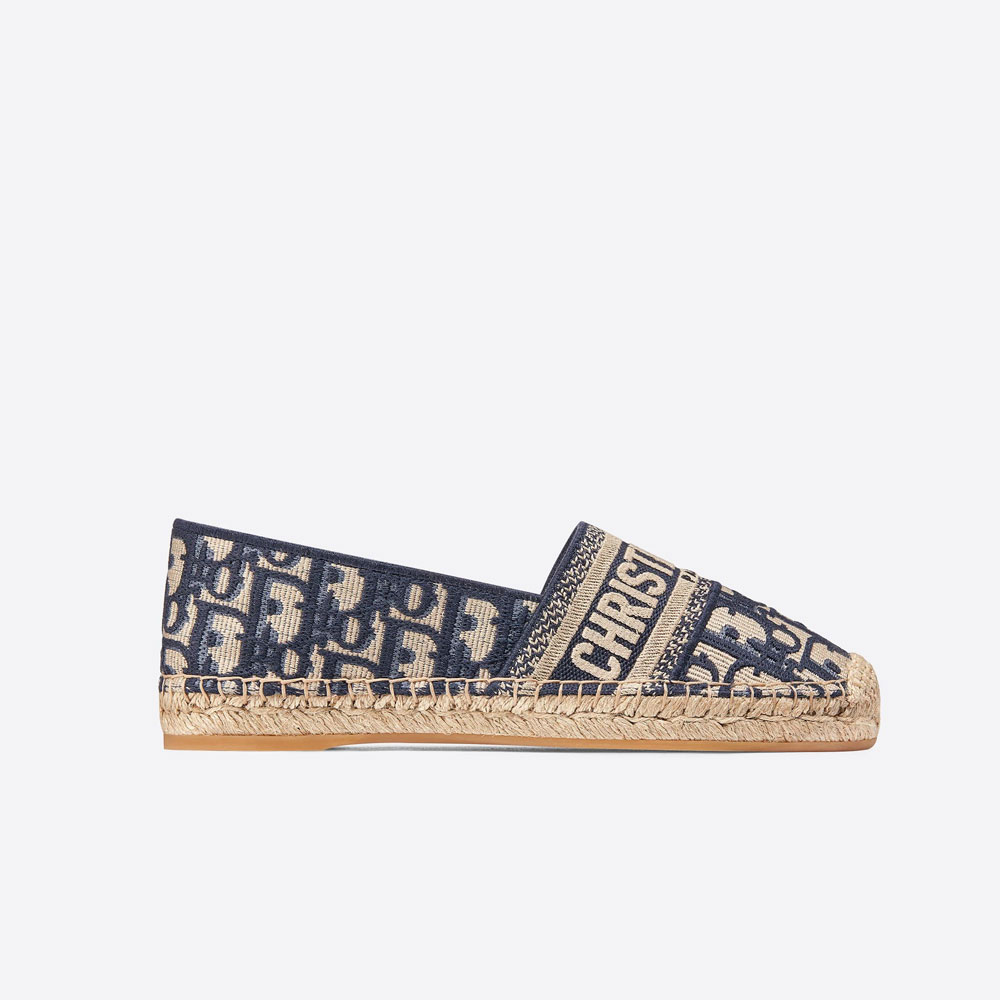 Dior Granville Espadrille Oblique Embroidered Cotton KDB585OBE S56B: Image 1