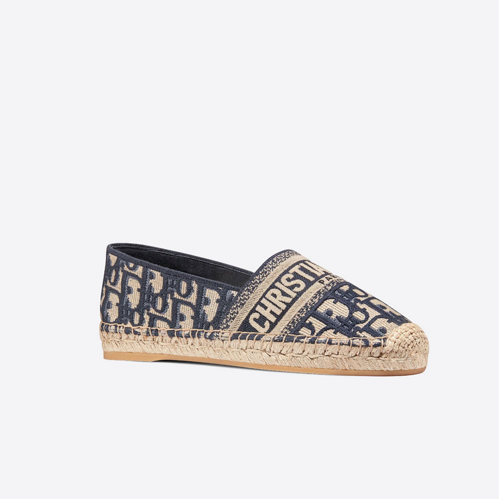 Dior Granville Espadrille Oblique Embroidered Cotton KDB585OBE S56B: Image 2