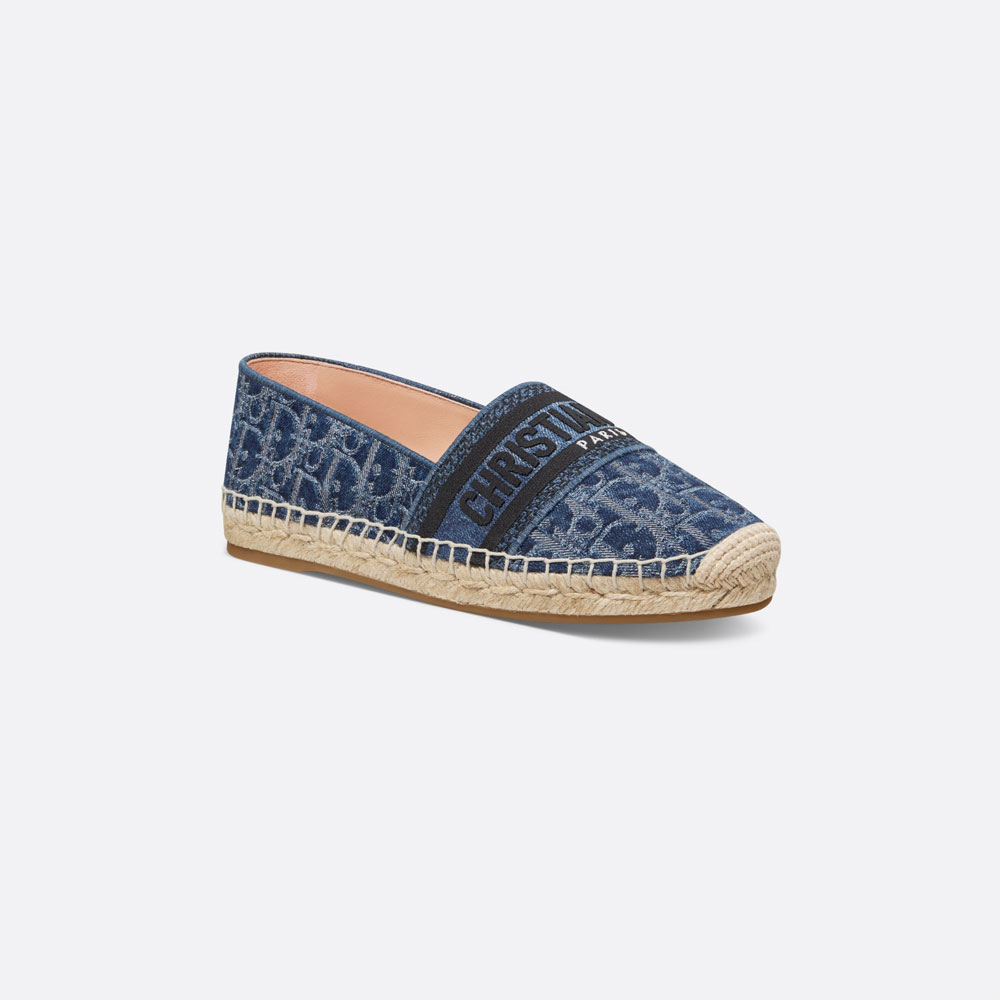 Dior Granville Espadrille Stonewashed-Effect Cotton Denim KDB917ODE S30B: Image 1