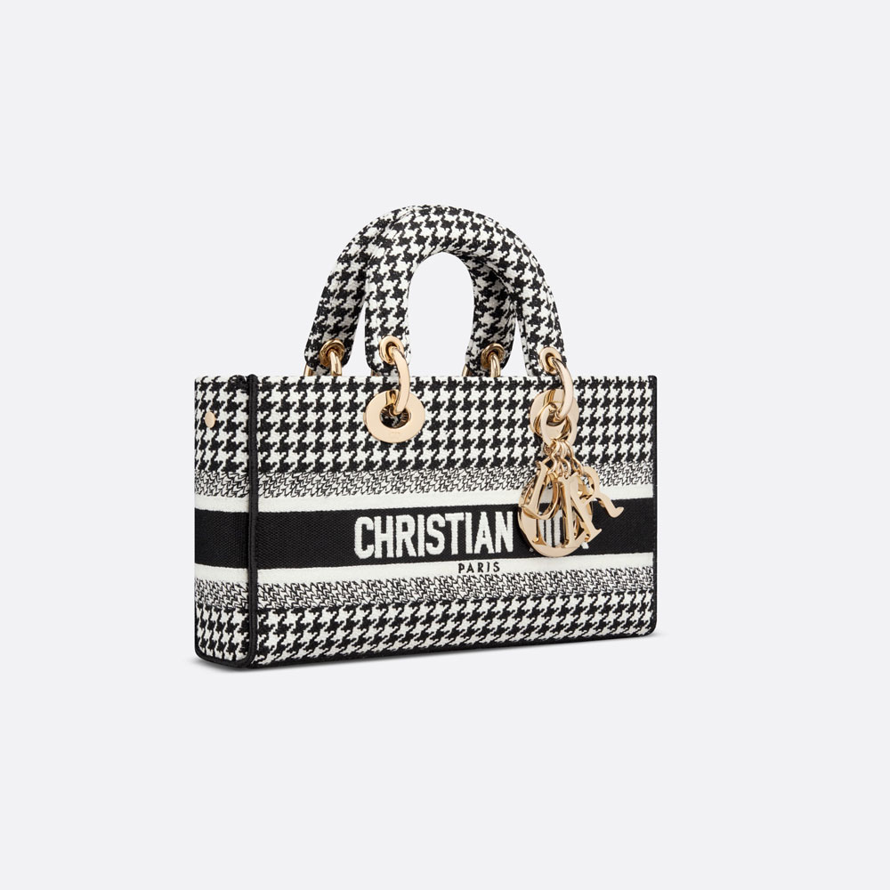 Dior Medium Lady D-Joy Bag Houndstooth Embroidery M0540OZAE M911: Image 2