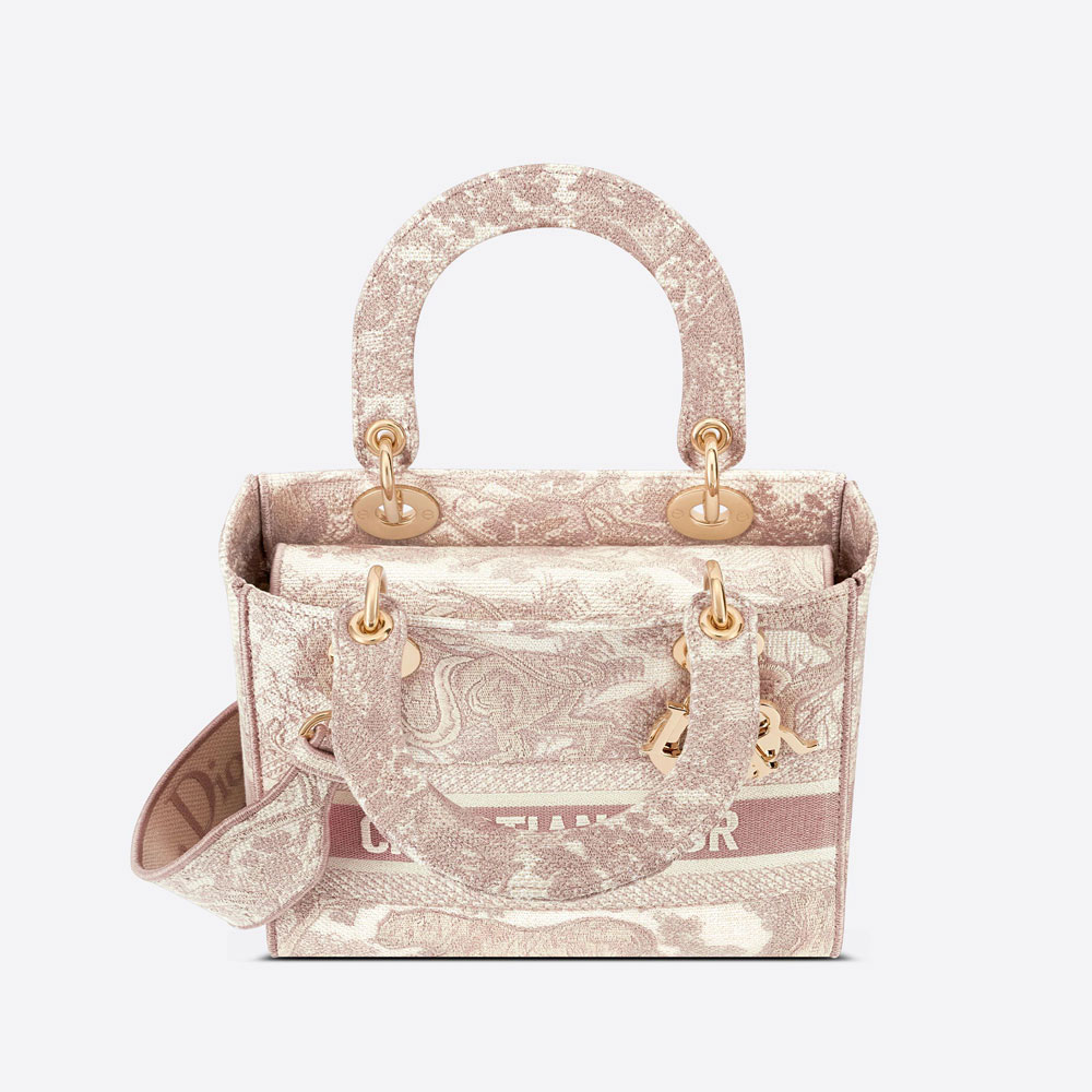 Dior Medium Lady D Lite Bag Rose Des Vents M0565OTDT M912: Image 3