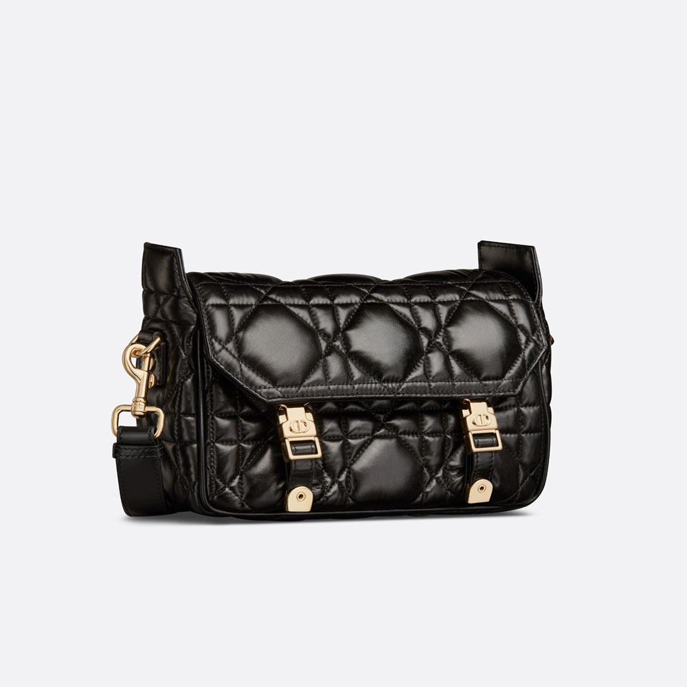 Small Diorcamp Bag Black Macrocannage Calfskin M1243OMIG M900: Image 2