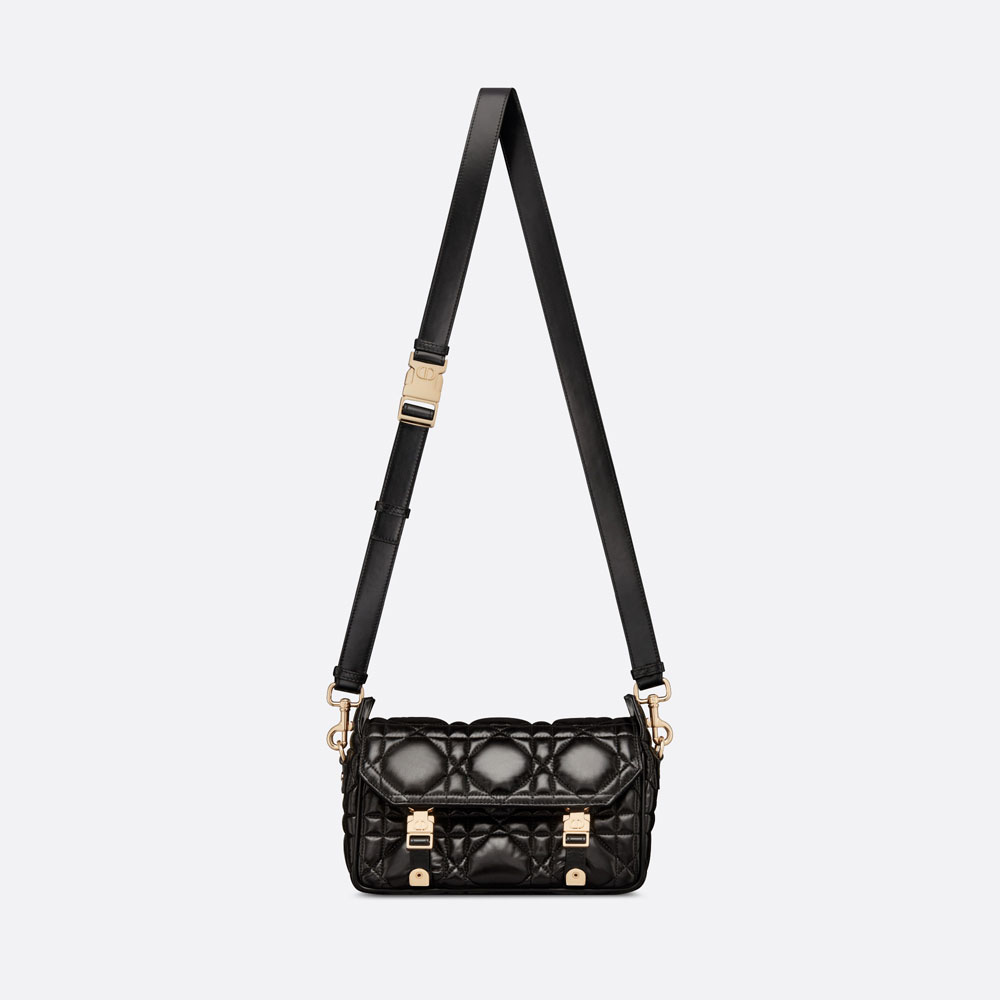 Small Diorcamp Bag Black Macrocannage Calfskin M1243OMIG M900: Image 3