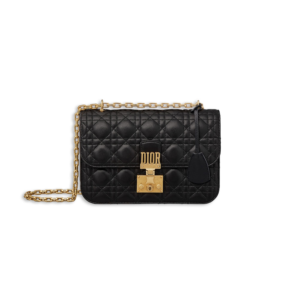 dioraddict flap bag in black cannage lambskin M5818CNMJ M900: Image 1