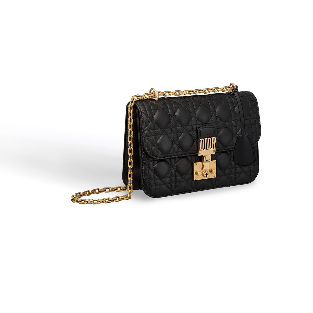 dioraddict flap bag in black cannage lambskin M5818CNMJ M900: Image 2