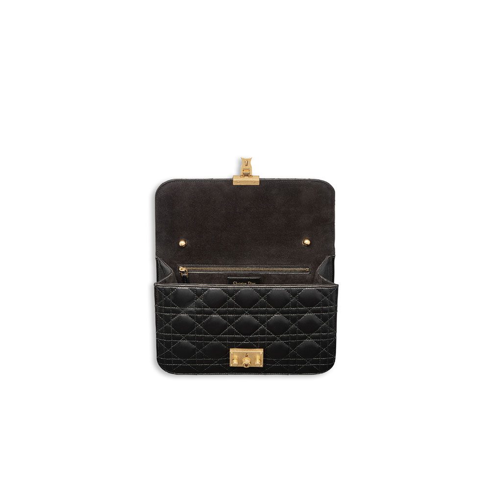 dioraddict flap bag in black cannage lambskin M5818CNMJ M900: Image 3