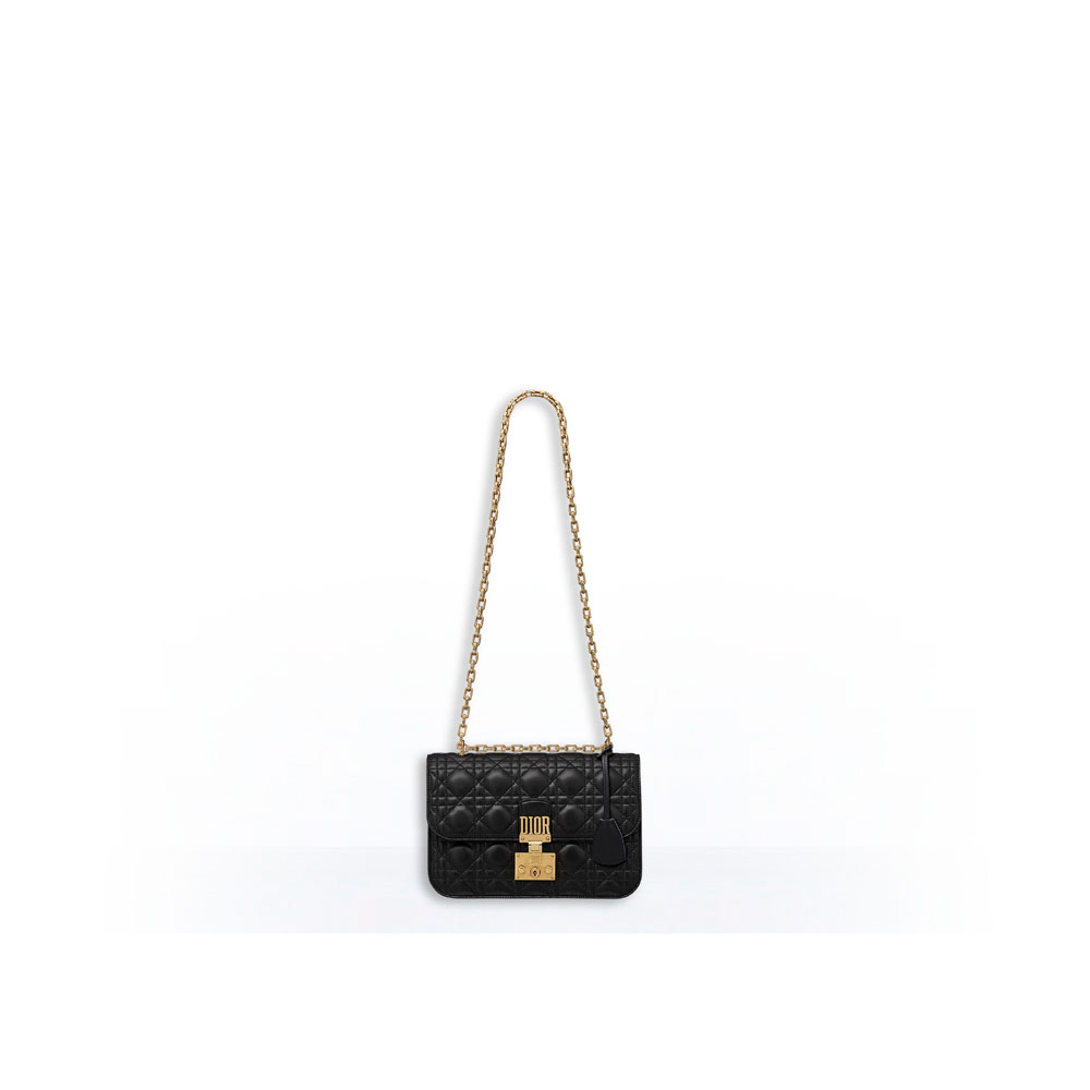 dioraddict flap bag in black cannage lambskin M5818CNMJ M900: Image 4