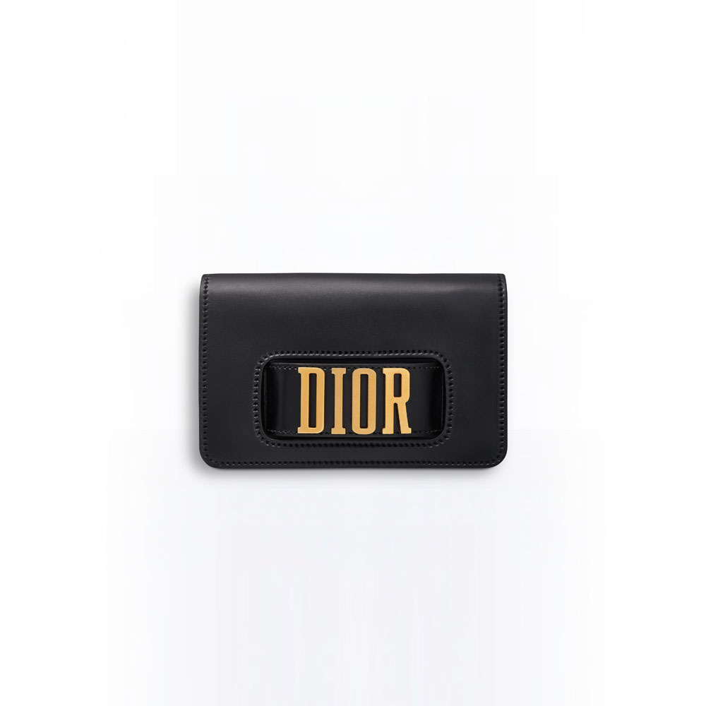 Dior Black calfskin dior pouch with slot handclasp M8002CVQV M900: Image 1