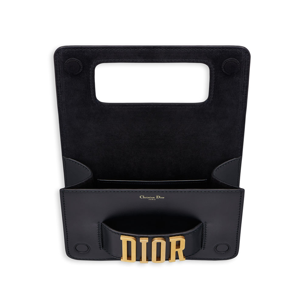 Dior Black calfskin dior pouch with slot handclasp M8002CVQV M900: Image 3