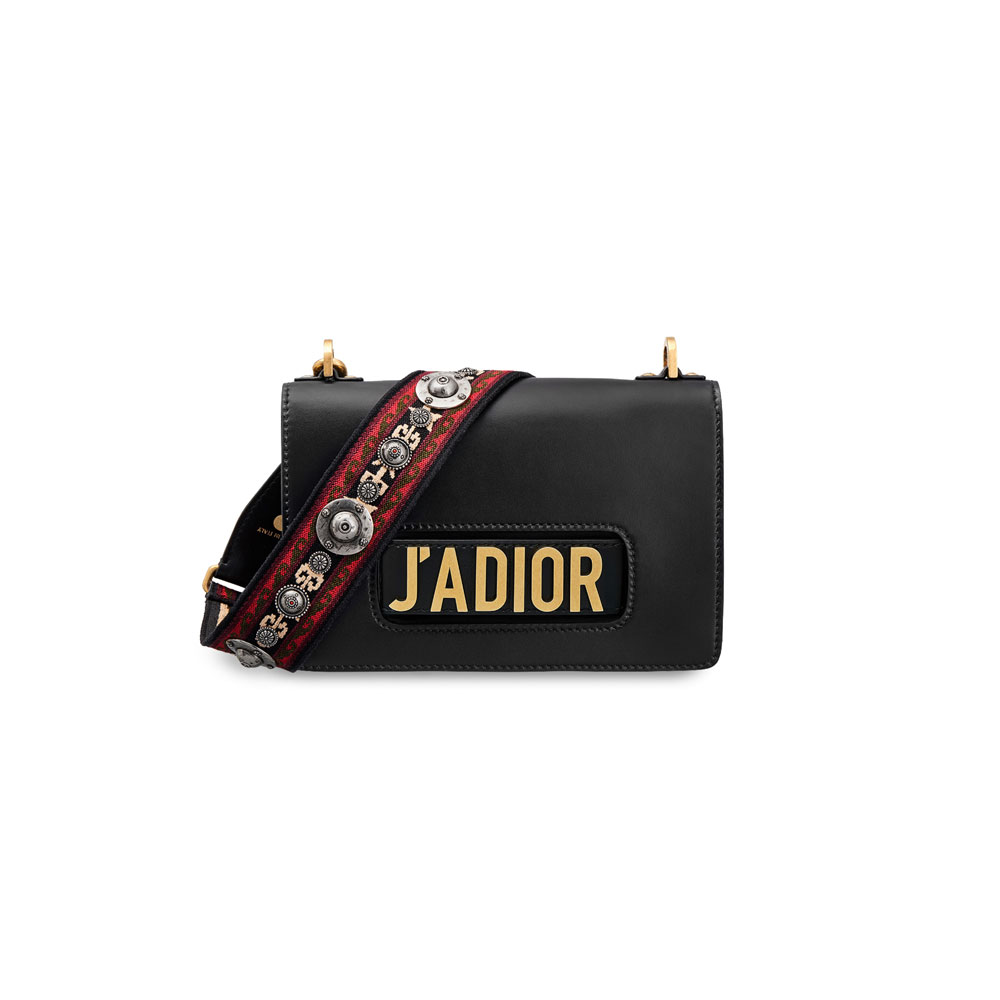 Dior Jadior flap bag en black smooth calfskin M9000CWVE M911: Image 1