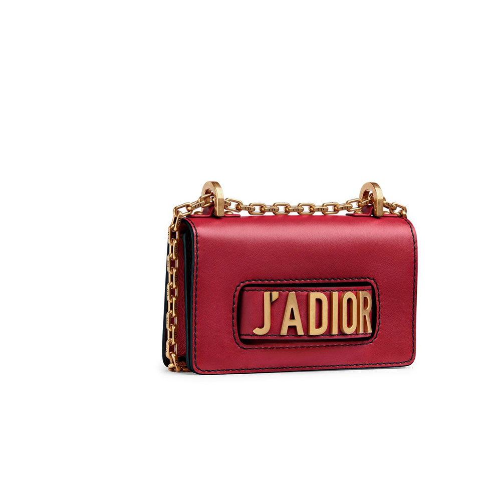 Dior Mini JAdior flap bag in red calfskin M9002CVWU M41R: Image 2