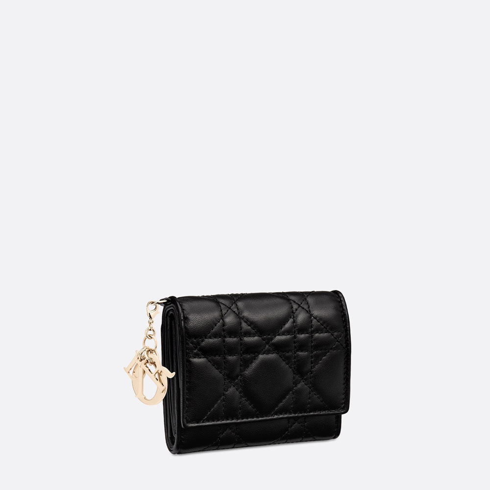 Lady Dior Lotus Wallet Black Cannage Lambskin S0181ONMJ M900: Image 2