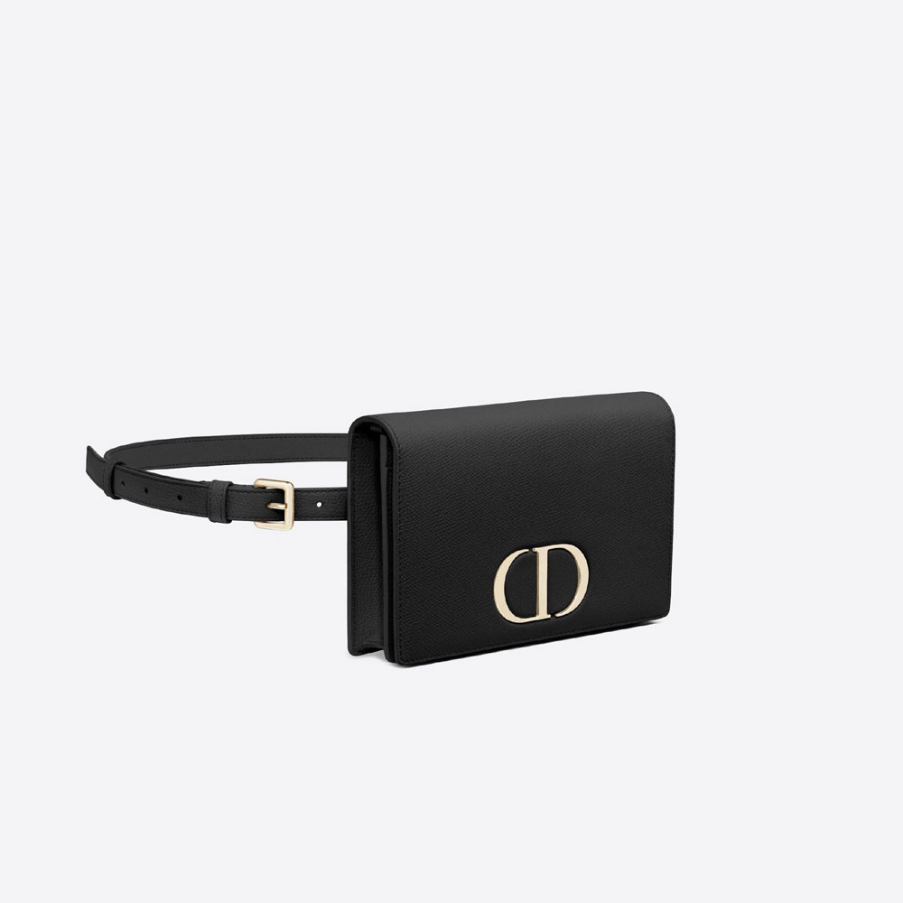 Dior 30 Montaigne 2-in-1 Pouch Black Grained Calfskin S2086OWBH M900: Image 1