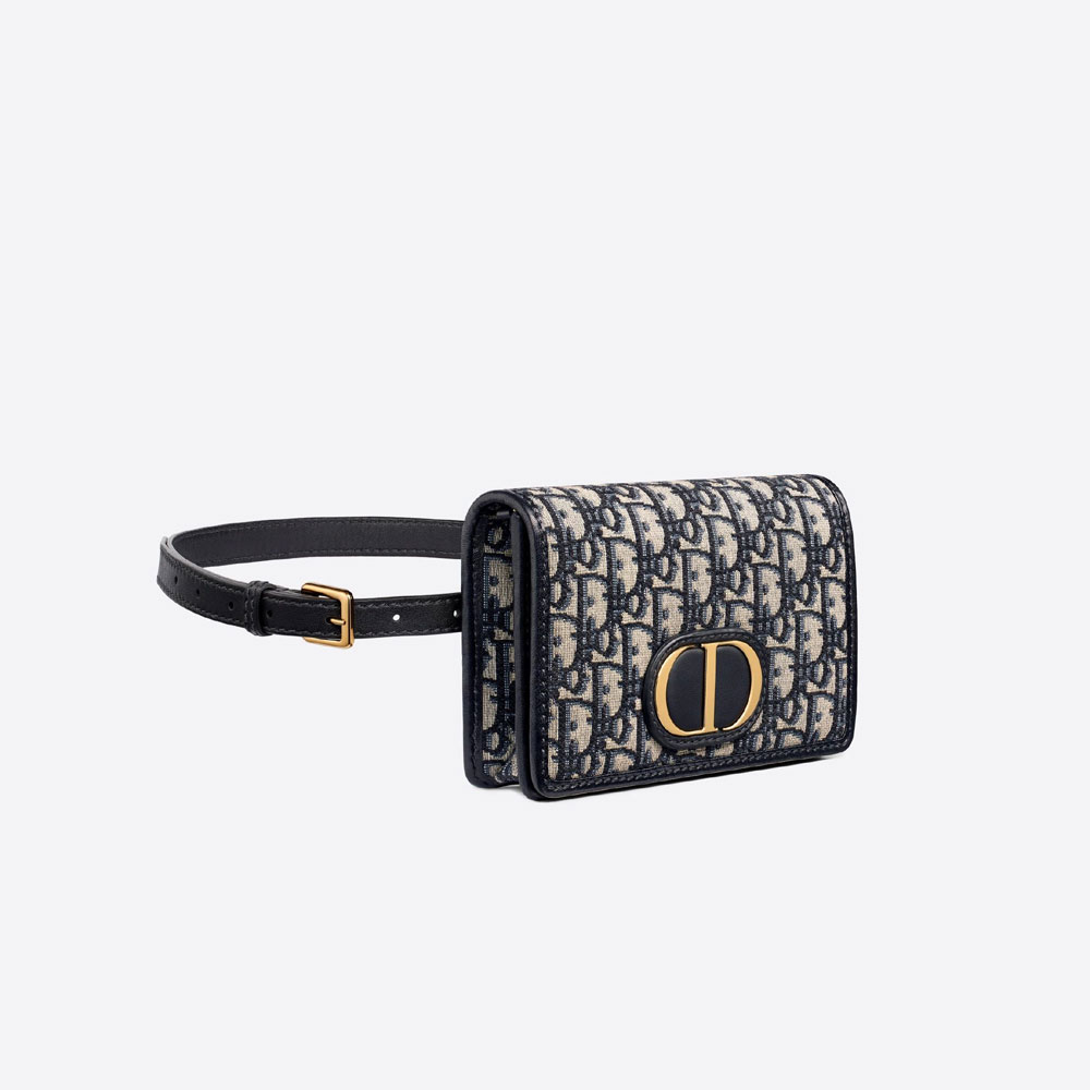 30 Montaigne 2-in-1 pouch Blue Dior Oblique Jacquard S2086UTZQ M928: Image 1