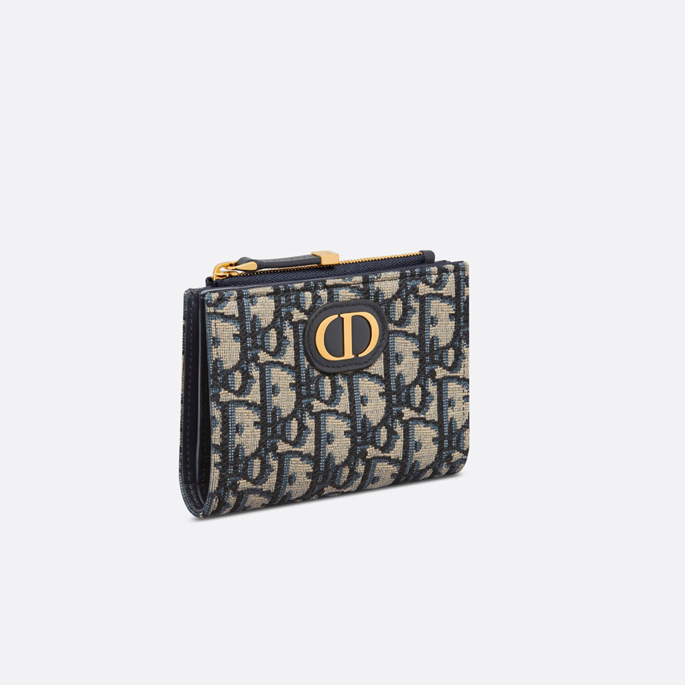 30 Montaigne Dahlia Wallet Blue Dior Oblique Jacquard S2197UTZQ M928: Image 2