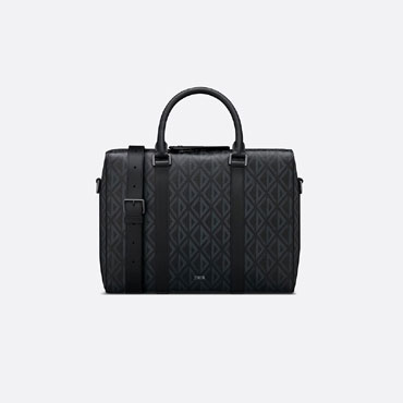 Dior Lingot Briefcase Black CD Diamond Canvas and Calf 1ADBR166CDP H43E