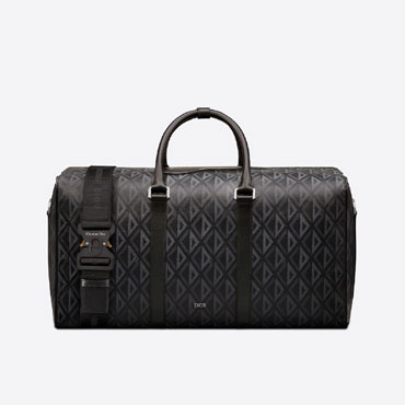 Dior Lingot 50 Duffle Bag Black CD Diamond Canvas 1ADDU115CDP H43E