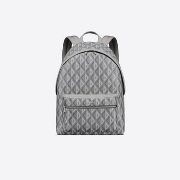 Rider Backpack Dior Gray CD Diamond Canvas Smooth Calfskin 1ESBA088CDP H42E