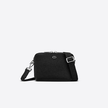 Dior Pouch Shoulder Strap Black Grained Calf CD Icon 2ESBC119CDI H00N