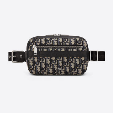 Belt Pouch Beige and Black Dior Oblique Jacquard 2ESCA337YSE H05E