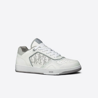 Dior B27 Low Top Sneaker White and Gray Smooth Calfskin 3SN272ZIJ H068