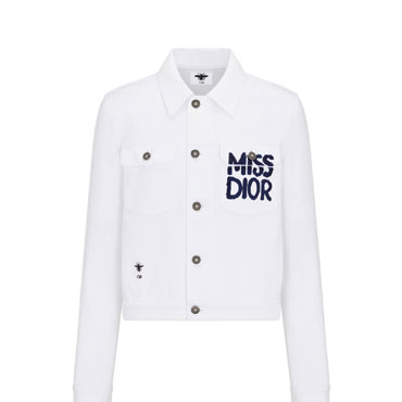 Dior Jacket White Cotton Denim 452V11A3387 X5803