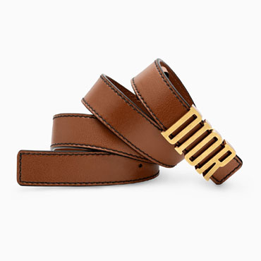 Dior D-Fence belt in brown calfskin B0384CVWU M35M