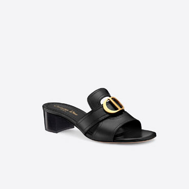 Dior 30 Montaigne Heeled Slide Black Calfskin KCQ270VEA S900