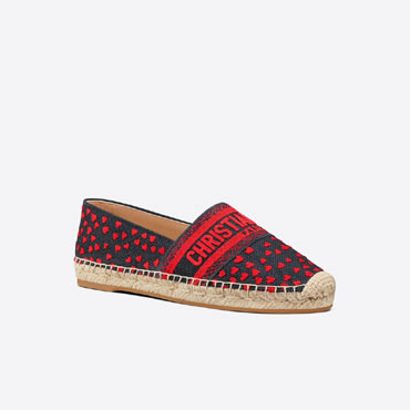 Dior Granville Espadrille Hearts I Love Paris Embroidered KDB585HRE S95B