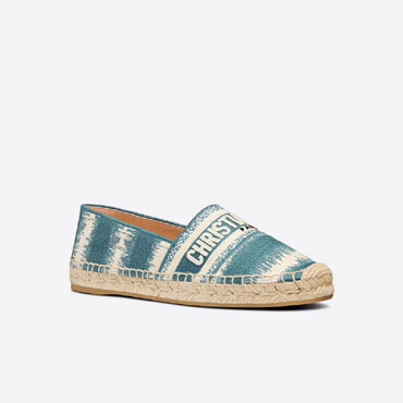 Dior Granville Espadrille Deep Stripes Embroidered Cotton KDB585IKE S92B