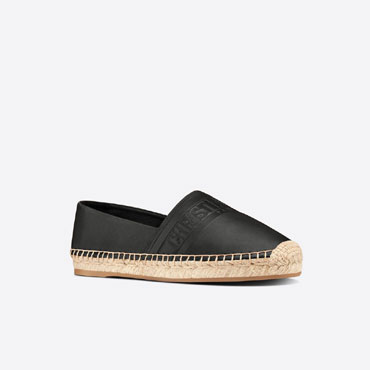 Dior Granville Espadrille Black Embossed Lambskin KDB692LBO S900