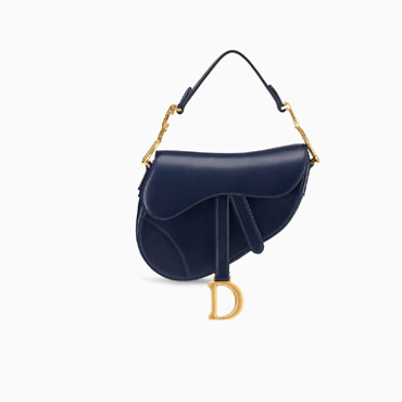 Dior Mini saddle bag in blue calfskin M0447CWGH M85B